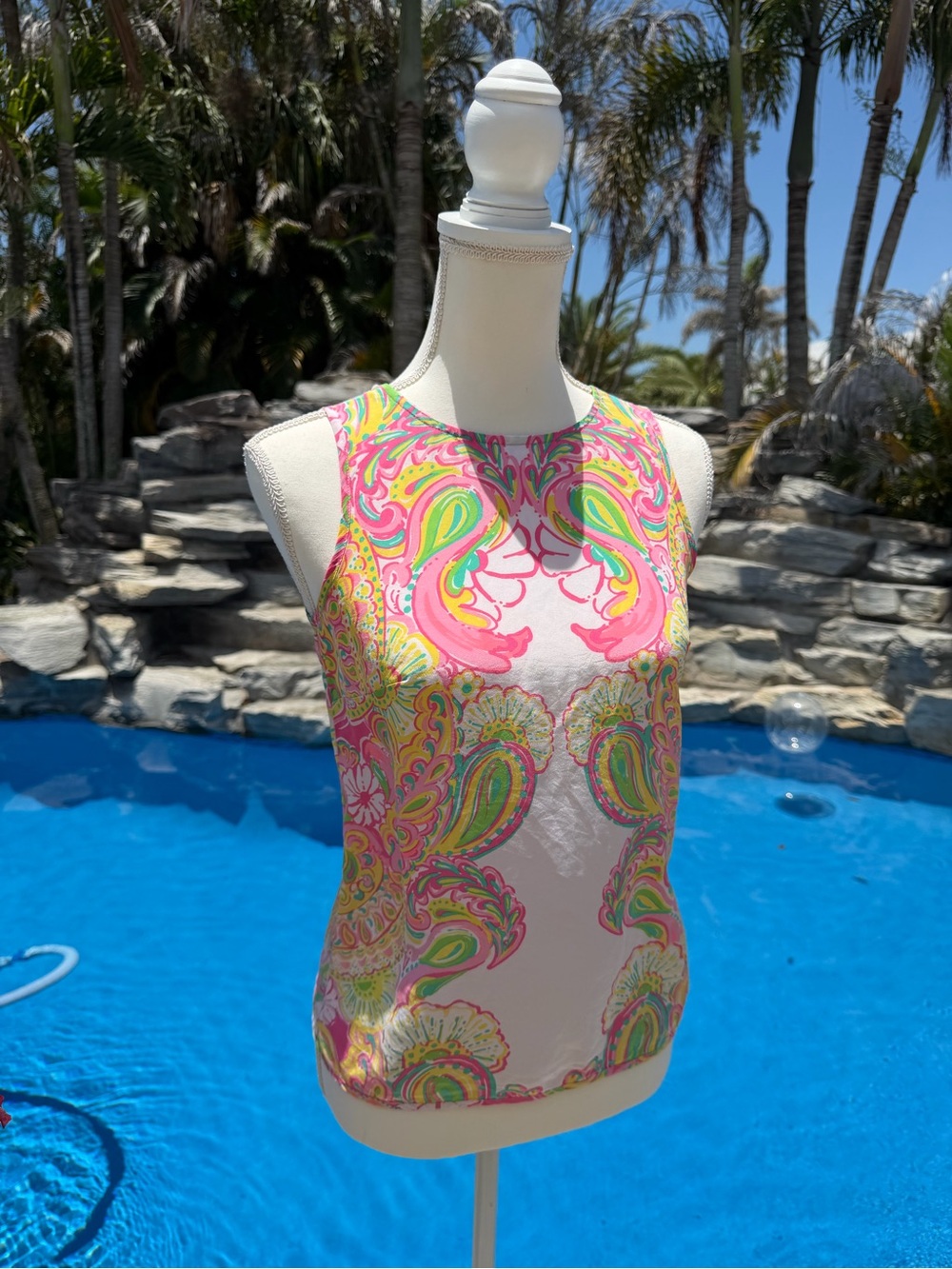 Lilly Pulitzer Pink Paisley Print Sleeveless Women's Top